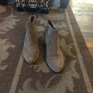 Lucky Brand Grey Suede Booties